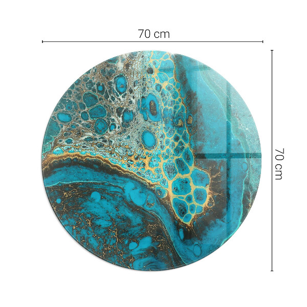 Rotonda vetro sotto stufa Modello organico astratto