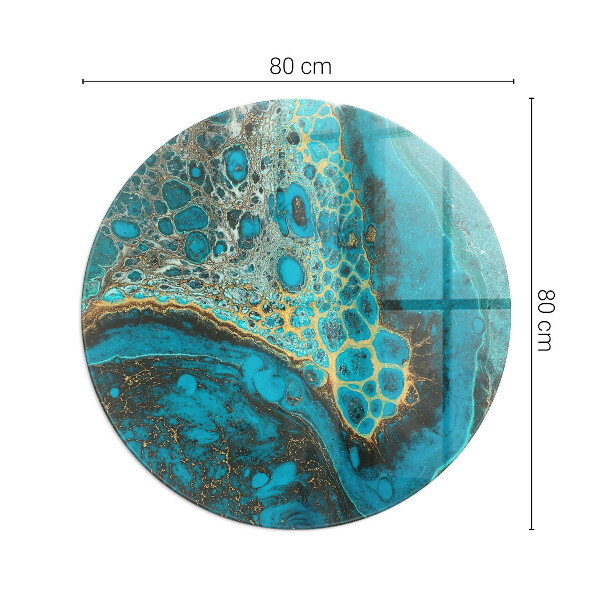 Rotonda vetro sotto stufa Modello organico astratto