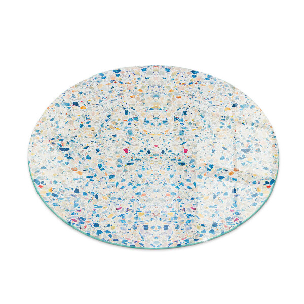 Rotonda vetro sotto stufa Motivo di trama astratto