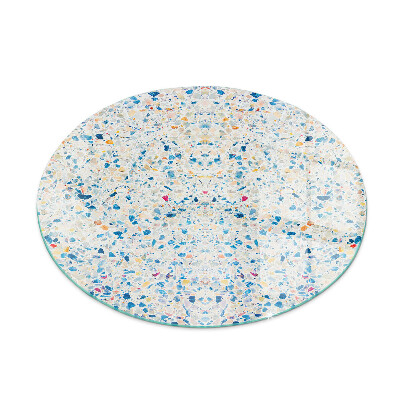 Rotonda vetro sotto stufa Motivo di trama astratto