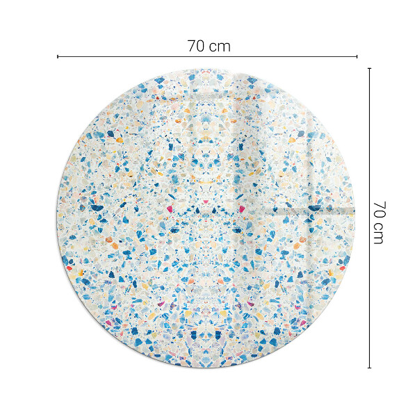 Rotonda vetro sotto stufa Motivo di trama astratto