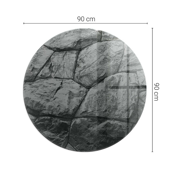 Rotonda vetro sotto stufa Modello in pietra naturale