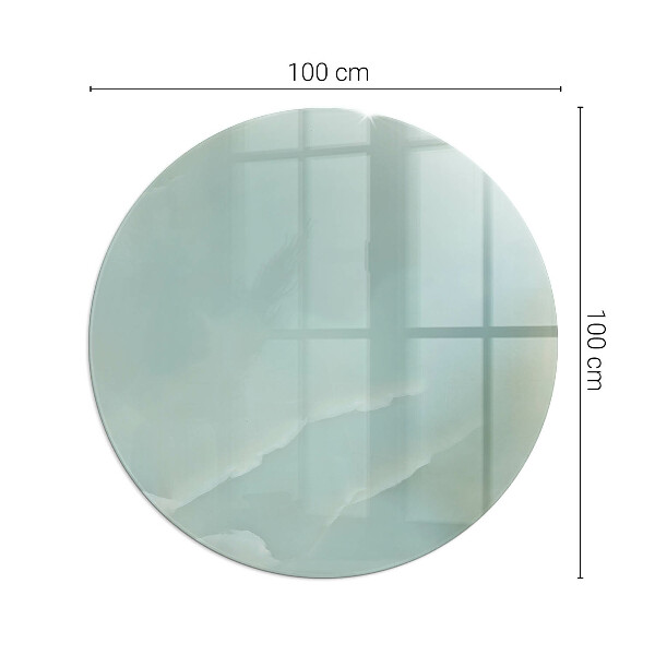 Rotonda vetro sotto stufa Delicato motivo marmoreo