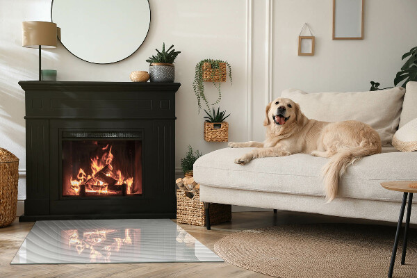 Rettangolare vetro sotto stufa Onde di linee delicate