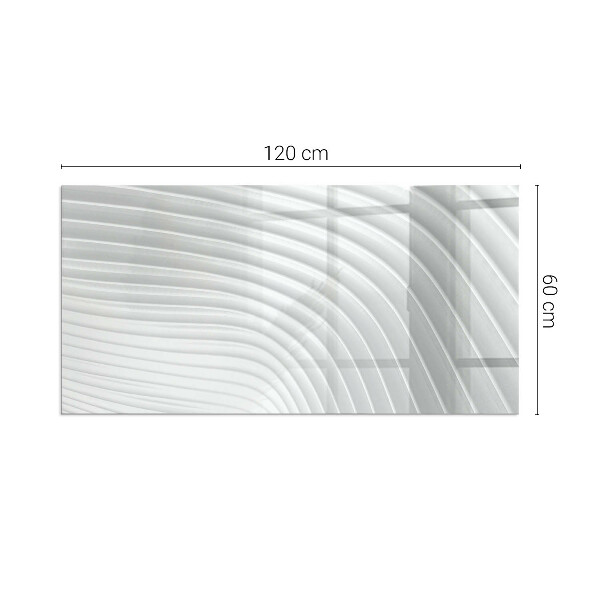 Rettangolare vetro sotto stufa Onde di linee delicate