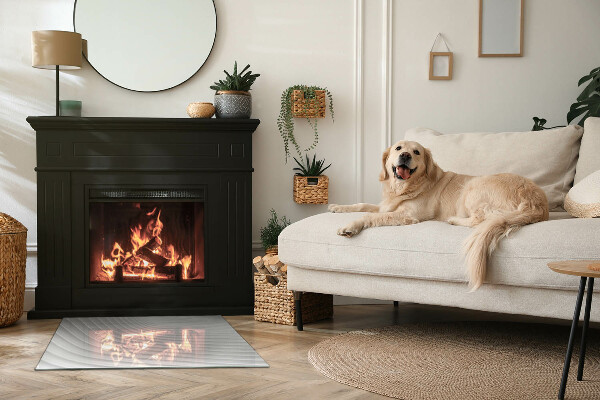 Rettangolare vetro sotto stufa Onde di linee delicate