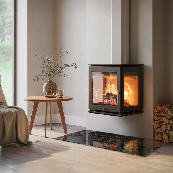 Rettangolare vetro sotto stufa Nuvola astratta di solidi