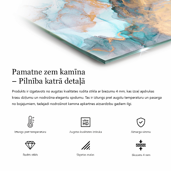 Rettangolare vetro sotto stufa Motivi decorativi per piastrelle