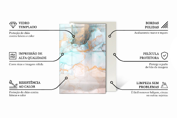 Rettangolare vetro sotto stufa Motivi decorativi per piastrelle