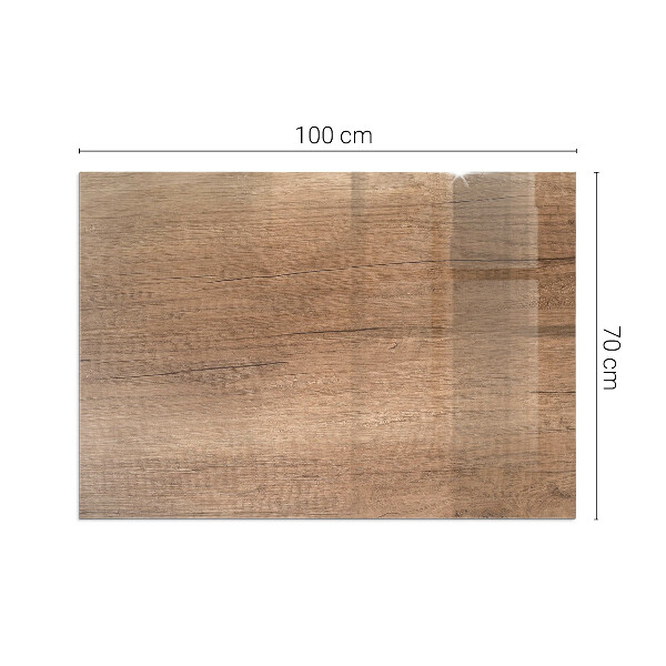 Rettangolare vetro sotto stufa Motivo in legno naturale