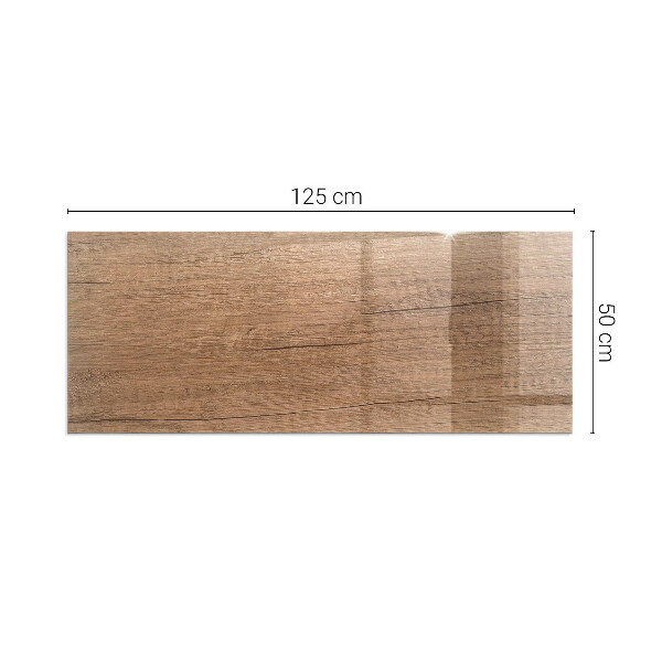 Rettangolare vetro sotto stufa Motivo in legno naturale