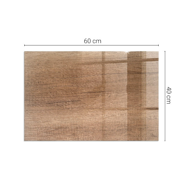 Rettangolare vetro sotto stufa Motivo in legno naturale