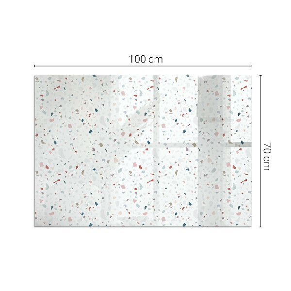 Rettangolare vetro sotto stufa Motivo con piccole forme