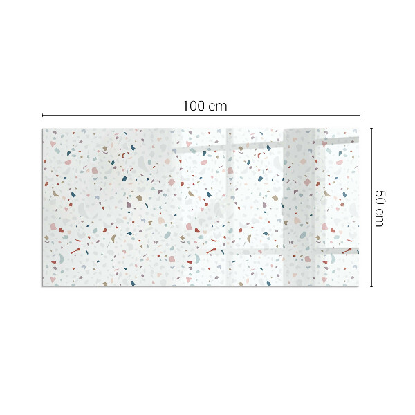 Rettangolare vetro sotto stufa Motivo con piccole forme