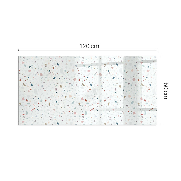 Rettangolare vetro sotto stufa Motivo con piccole forme