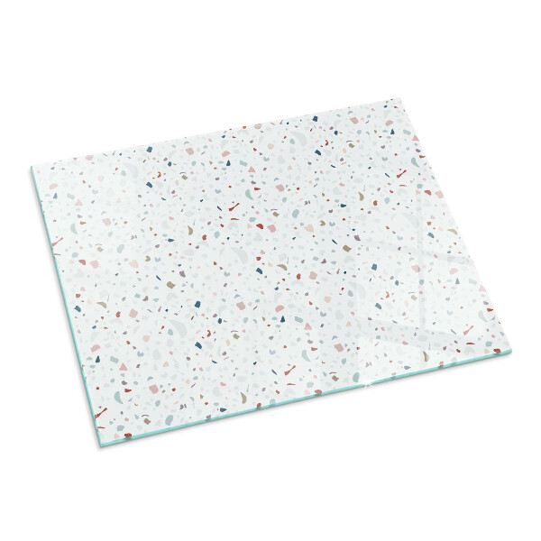 Rettangolare vetro sotto stufa Motivo con piccole forme