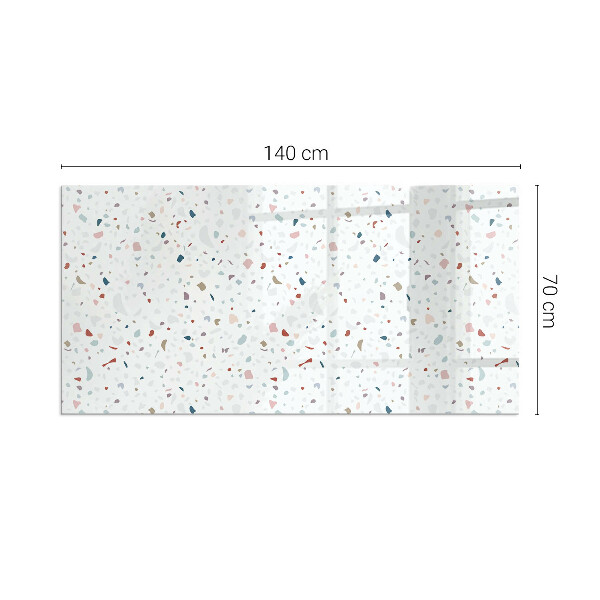 Rettangolare vetro sotto stufa Motivo con piccole forme