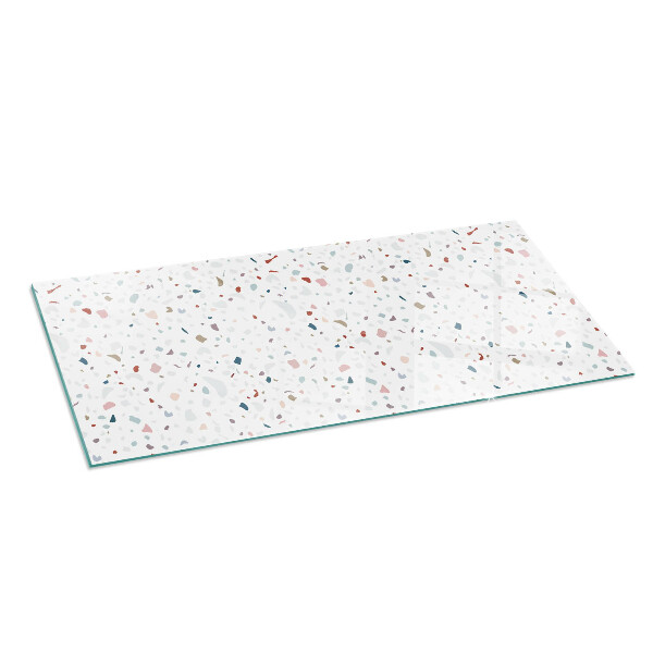 Rettangolare vetro sotto stufa Motivo con piccole forme