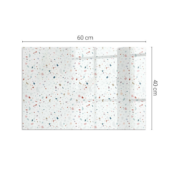 Rettangolare vetro sotto stufa Motivo con piccole forme