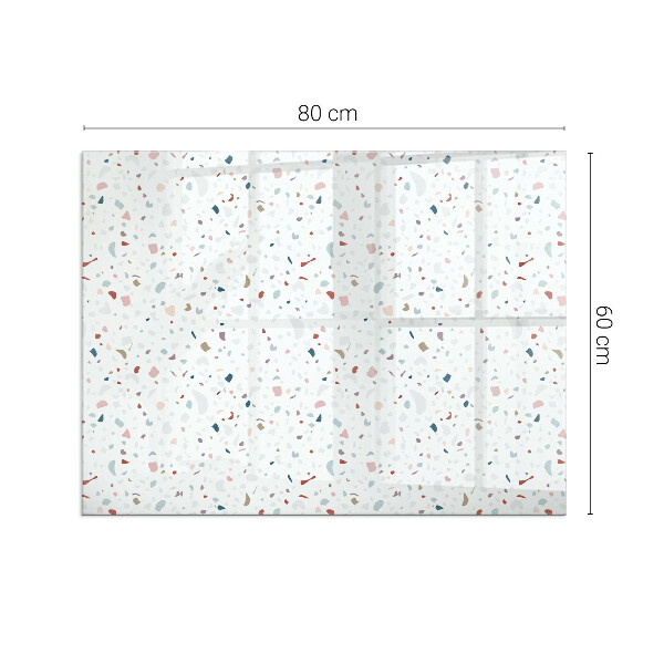 Rettangolare vetro sotto stufa Motivo con piccole forme