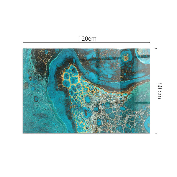 Rettangolare vetro sotto stufa Modello organico astratto