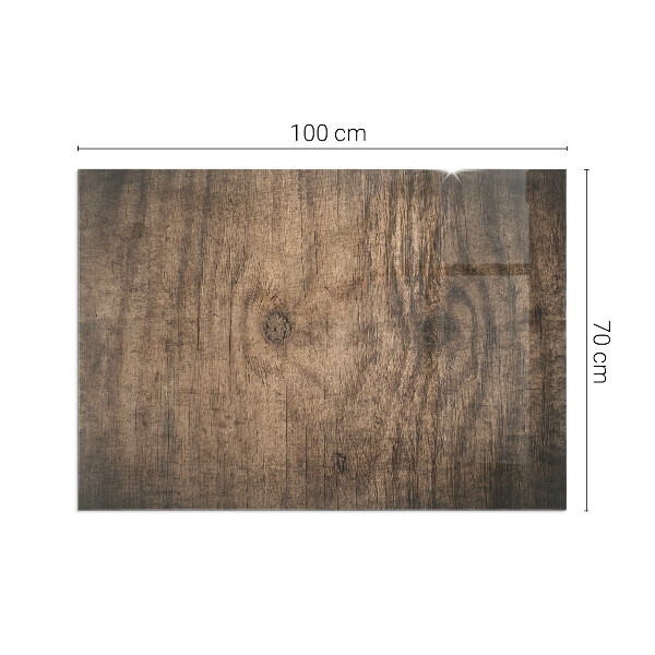 Rettangolare vetro sotto stufa Motivo in legno naturale