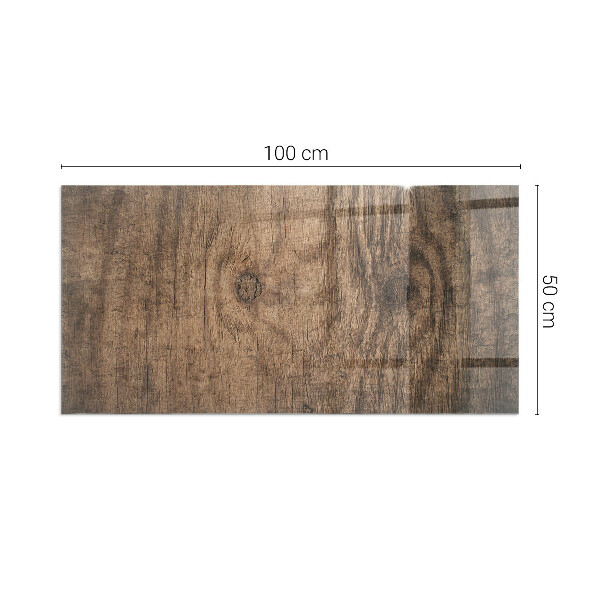 Rettangolare vetro sotto stufa Motivo in legno naturale
