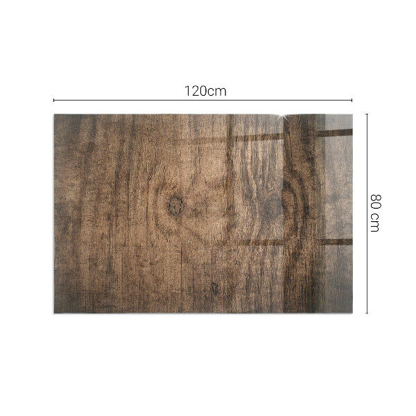 Rettangolare vetro sotto stufa Motivo in legno naturale