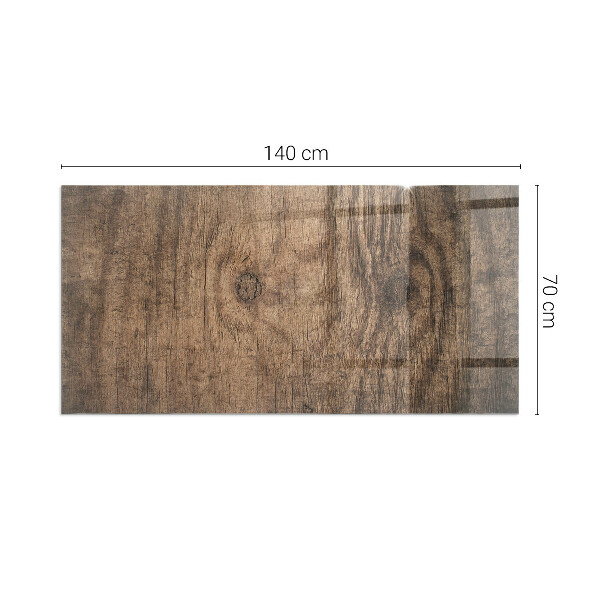 Rettangolare vetro sotto stufa Motivo in legno naturale