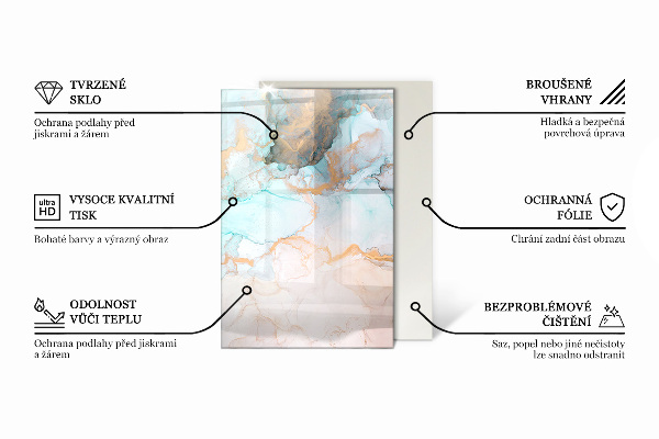 Rettangolare vetro sotto stufa Tavola di legno nel layout