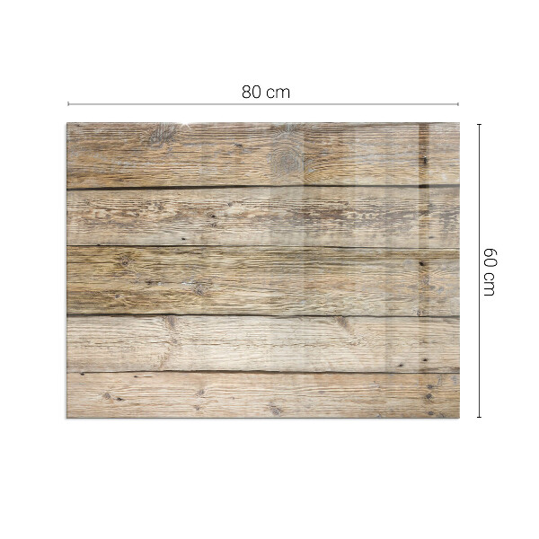 Rettangolare vetro sotto stufa Tavola di legno nel layout