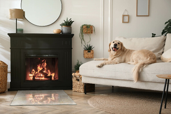 Rettangolare vetro sotto stufa Modello in pietra naturale