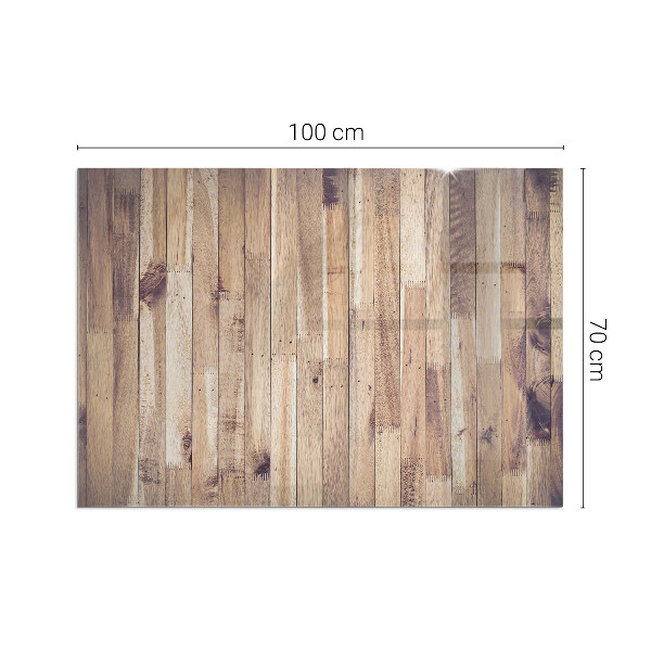 Rettangolare vetro sotto stufa Tavola di legno nel layout