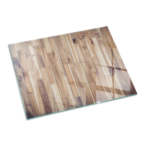 Rettangolare vetro sotto stufa Tavola di legno nel layout