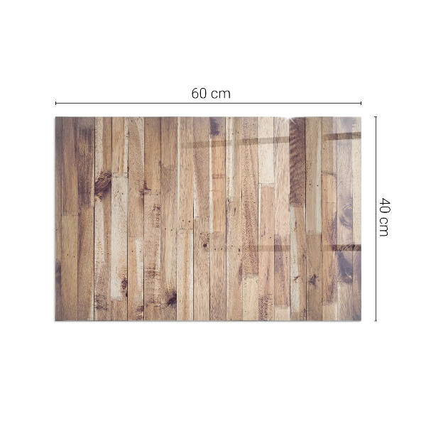 Rettangolare vetro sotto stufa Tavola di legno nel layout