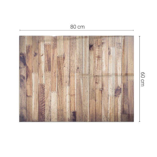 Rettangolare vetro sotto stufa Tavola di legno nel layout