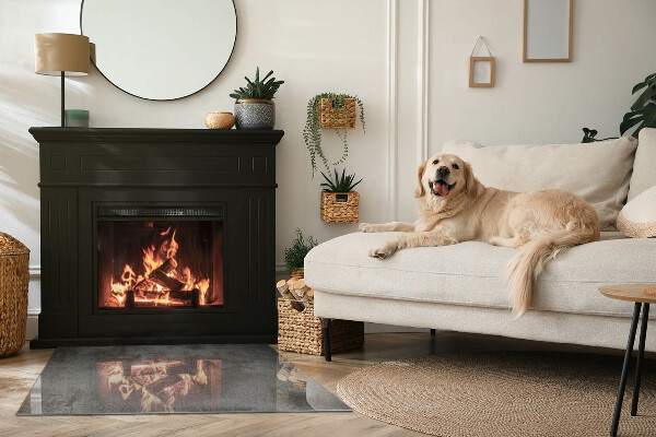 Rettangolare vetro sotto stufa Texture superficiale grezza