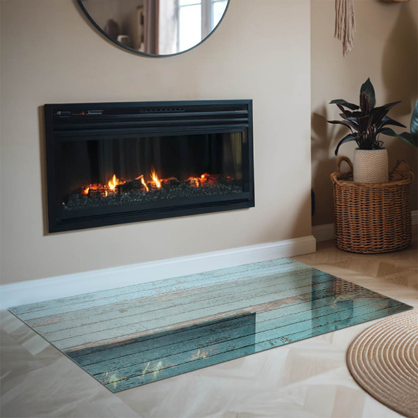 Rettangolare vetro sotto stufa Tavole in stile rustico