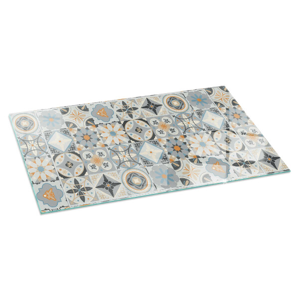 Rettangolare vetro sotto stufa Motivi a mosaico nelle piastrelle