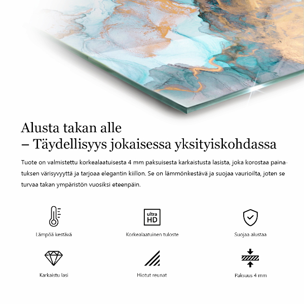 Rettangolare vetro sotto stufa Motivo decorativo a mosaico