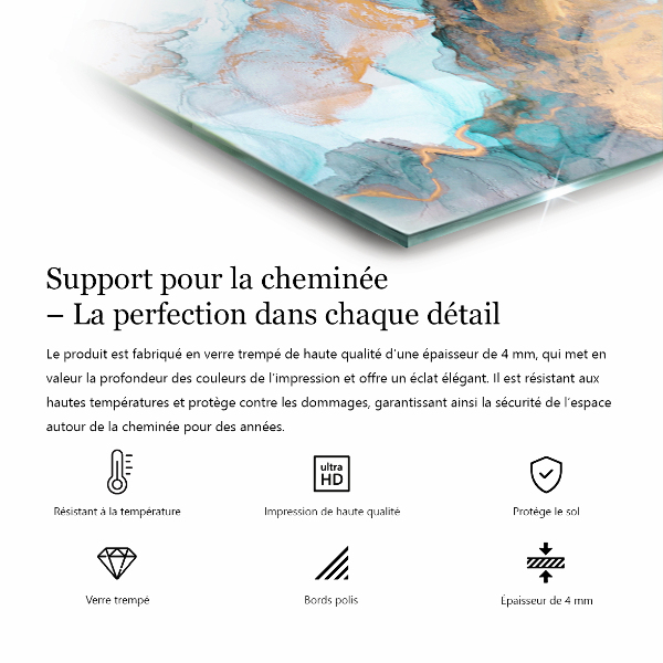 Rettangolare vetro sotto stufa Motivo decorativo a mosaico