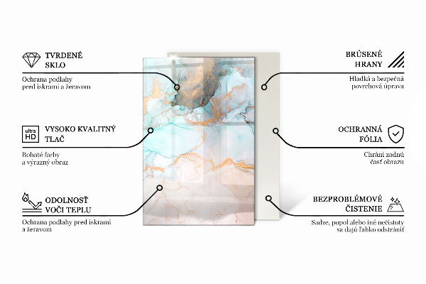 Rettangolare vetro sotto stufa Motivo decorativo a mosaico