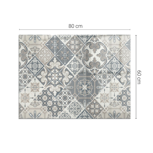 Rettangolare vetro sotto stufa Motivo decorativo a mosaico