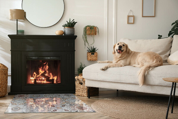 Rettangolare vetro sotto stufa Motivi a mosaico nelle piastrelle