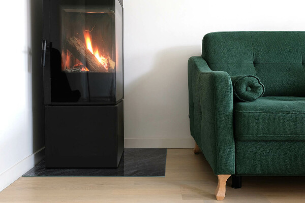 Rettangolare vetro sotto stufa Texture della superficie della pietra