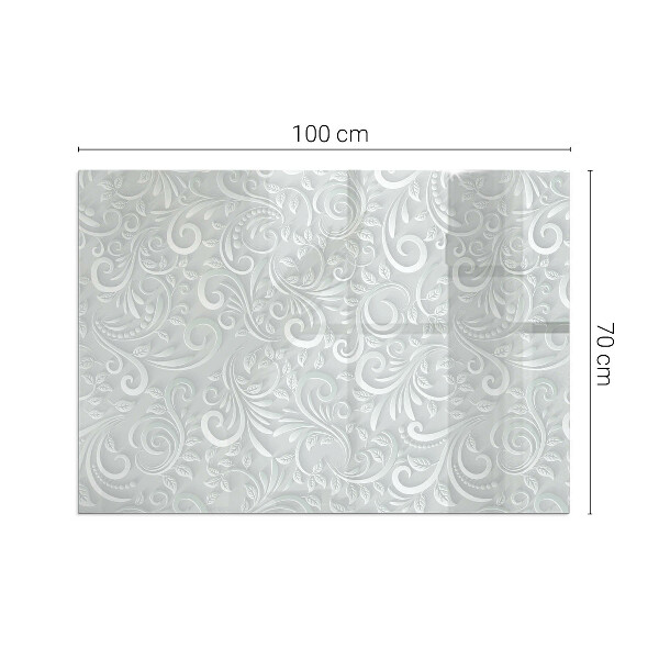 Rettangolare vetro sotto stufa Elegante motivo vegetale