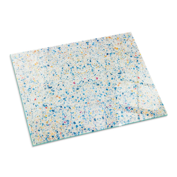 Rettangolare vetro sotto stufa Motivo di trama astratto