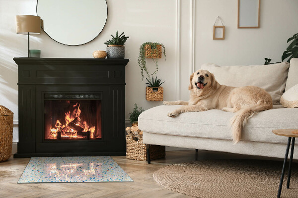 Rettangolare vetro sotto stufa Motivo di trama astratto