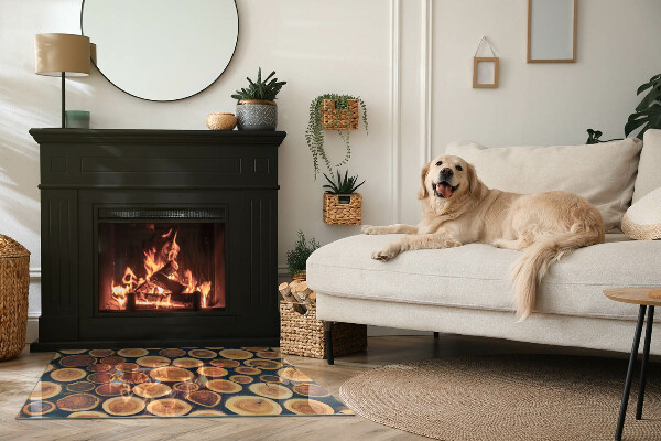 Rettangolare vetro sotto stufa Scatola con legno tagliato