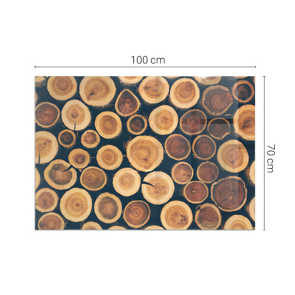 Rettangolare vetro sotto stufa Scatola con legno tagliato